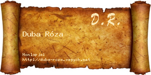 Duba Róza névjegykártya
