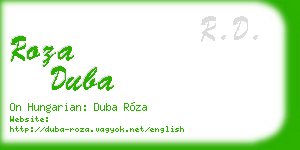 roza duba business card