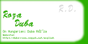 roza duba business card